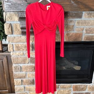 Farm Rio Twisted Cup Midi Dress